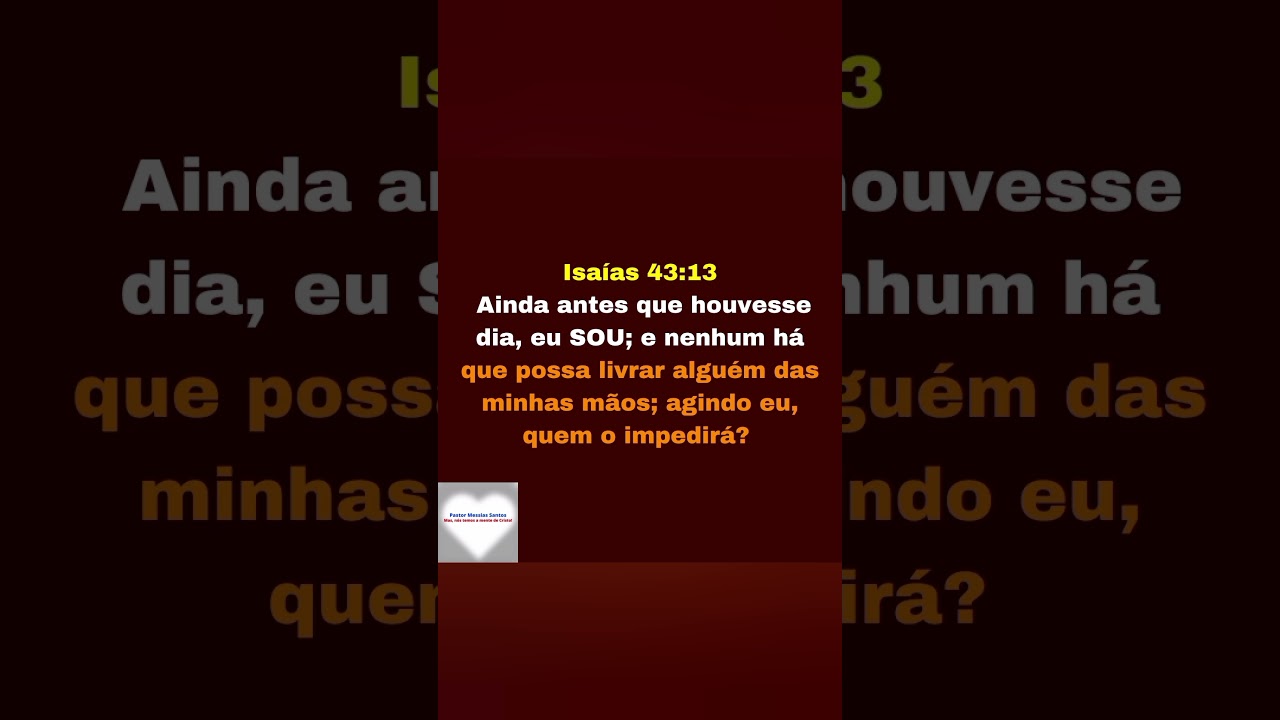 VERSÍCULO DO DIA. Isaías 