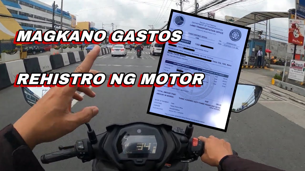 Magkano Rehistro ko sa Motor - YouTube