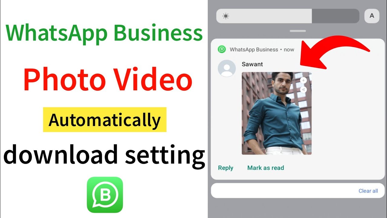 WhatsApp Business Automatically Download video image to setting Enable