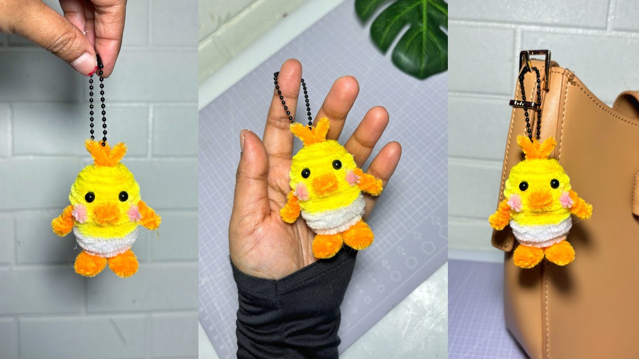 🐥МИЛЫЙ брелок с ершиком для трубок - МИЛЫЙ брелок из пушистой проволоки