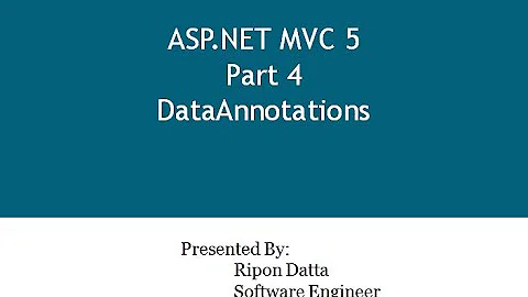 ASP.NET MVC 5 Step by Step: Part 4 Data Annotations
