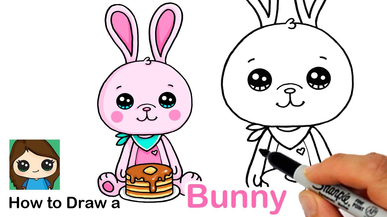 How To Draw Cute Bunny Fun Bun W Pancakes Wreck It Ralph Youtube