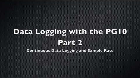 Setup Data Logging on the PG10 Digital Pressure Gauge | Pt. 2 Continuous Logging & Sample Rate