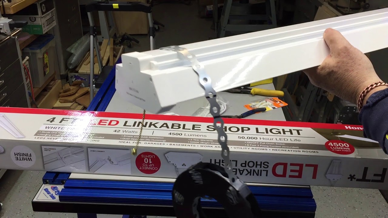 Shop Light Flush Mount Hanger (DIY Bracket) YouTube