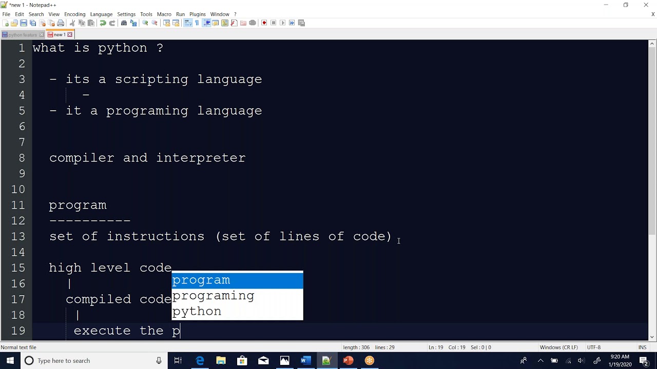 19th Jan Python Demo - YouTube