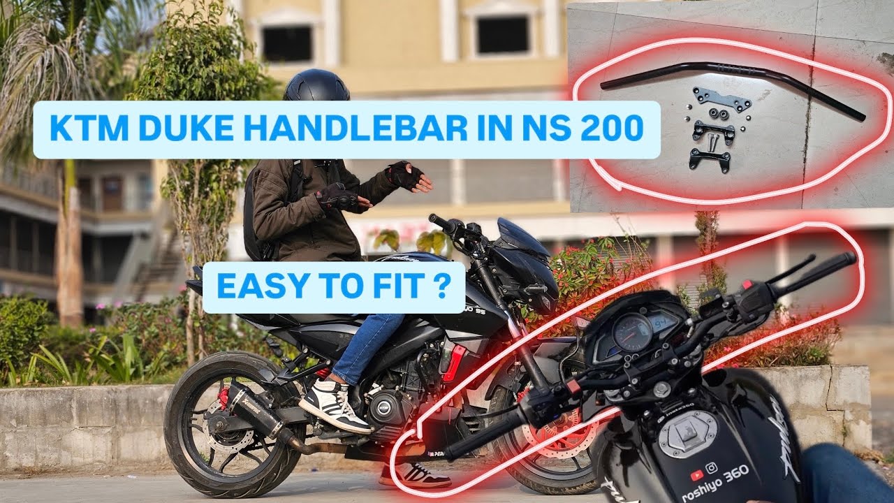 Finally duke ka handle laga hi dia ns200 me🤩 / how to install duke handle in ns 200 /ns200 modified
