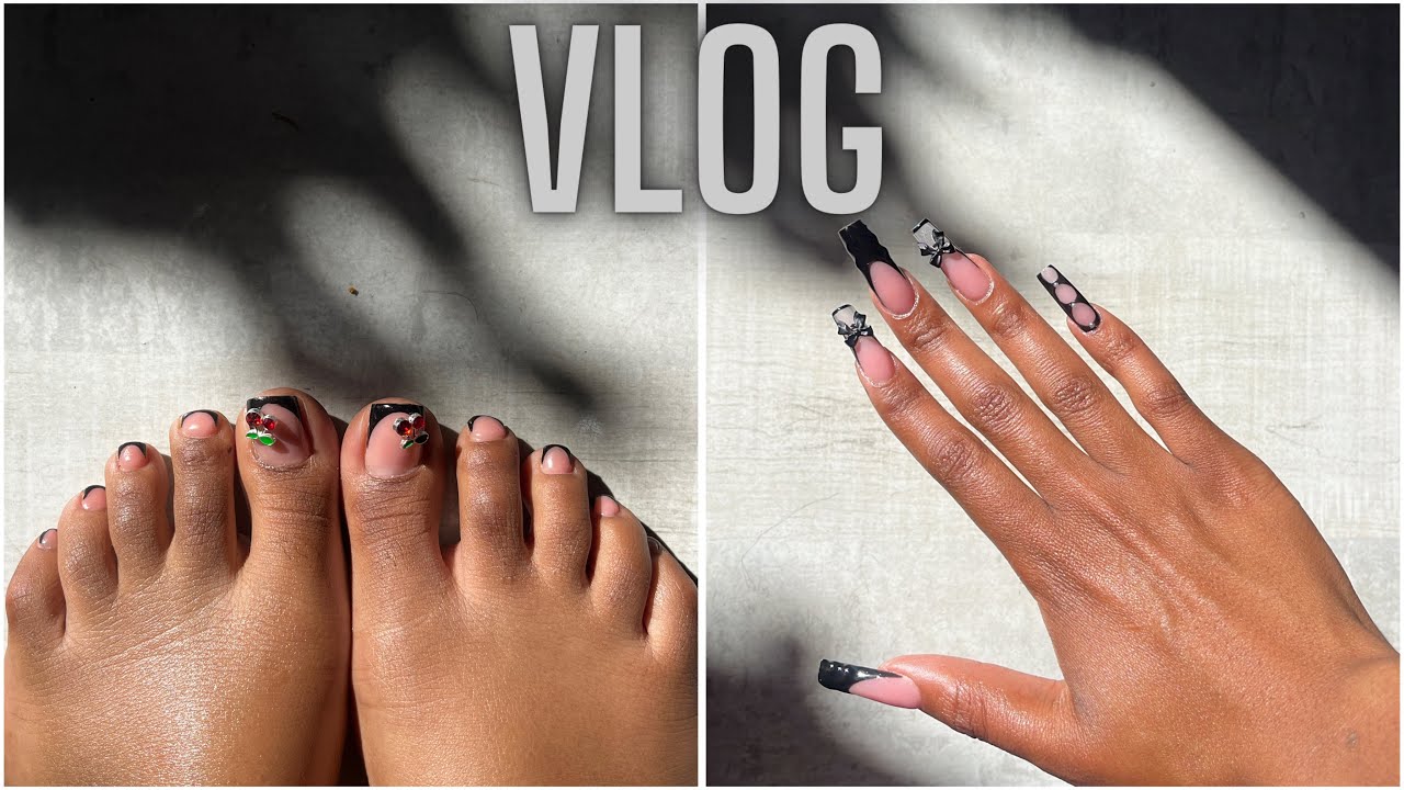 MINI VLOG : SOAK OFF + NAILS + TOES ft @nail_n_brow) || LESEGO M || SOUTH AFRICAN YOUTUBER.