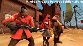 [SFM\TF2] Mimi sentry and Patriotic Soldier (2Fort)