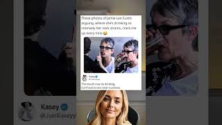 These photos of Jamie Lee Curtis arguing, where she's drinking so intensely her neck strains,