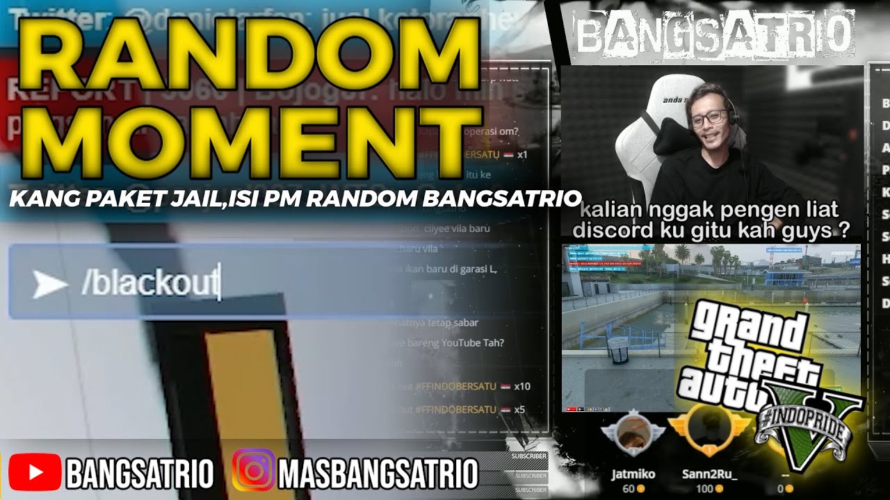 #71 RANDOM MOMENT BANGSATRIO LIVE STREAM - GTA V ROLEPLAY INDONESIA 