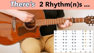 Bon Iver - There's A Rhythmn / Rhythm acoustic guitar tutorial, cover with full band