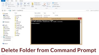 how to delete folder from command prompt, cmd in windows 10, 8.1, 7 || smart enough