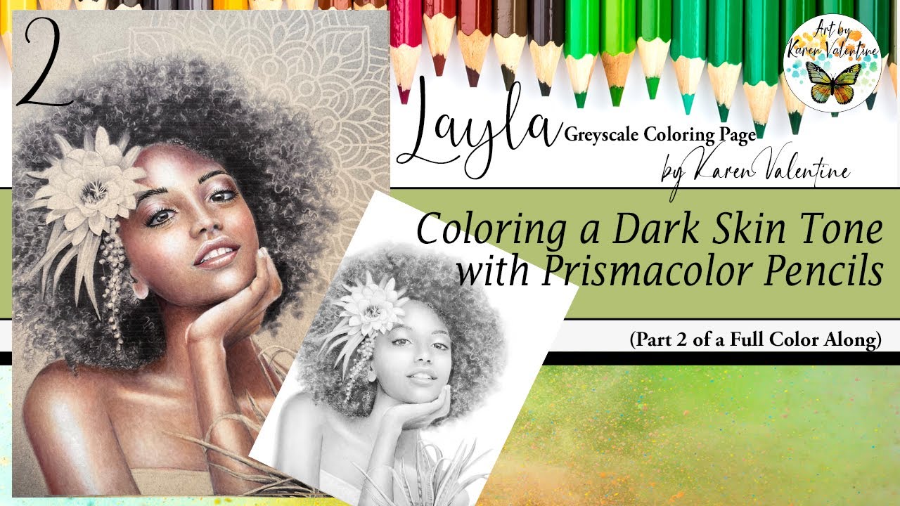 Coloring a Dark Skin Tone with Prismacolor Pencils (Layla Part 2) - YouTube