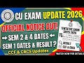 CU exam notice 2026 | CU New notice for all students | CU notice 2026 | CU update students 2026