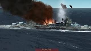Atlantic Fleet HMS Cumberland & HMS Southampton VS Two Germán Cruisers