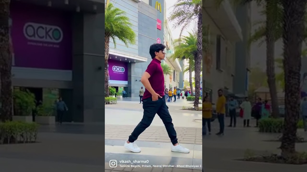 Moonwalk 8 Million+ Views 🔥😮/ Kartik Aryan viral song hare Ram hare ram / moonwalk video