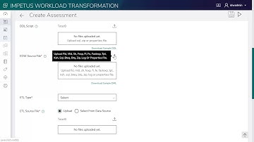 Assessment Creation - Impetus Data Warehouse Transformation Solution