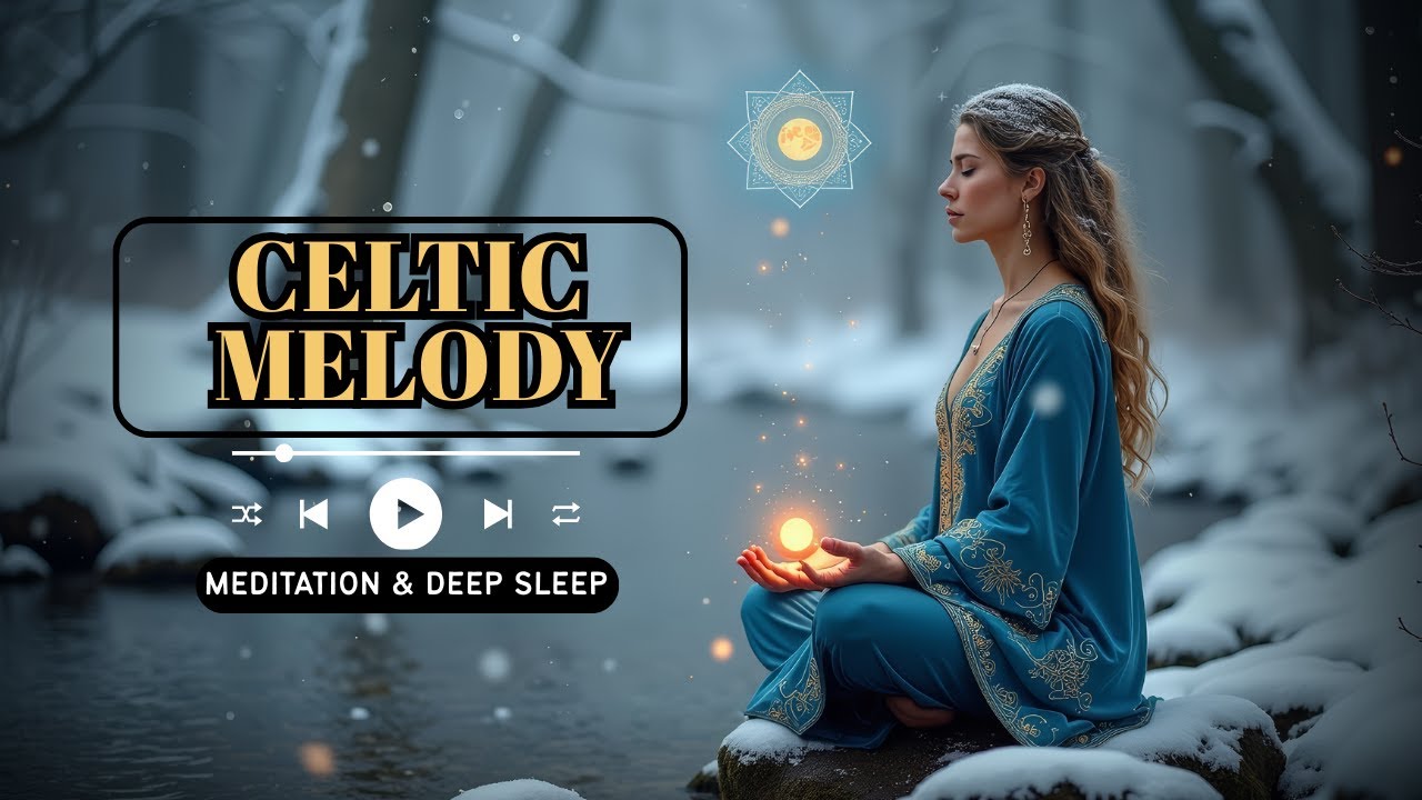 Celtic Serenity Winter Night | Celtic Meditation Music with Harp and Flute