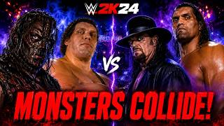 WWE 2K25: The BIGGEST Tag Team Match EVER! (Undertaker & Giants) #shortslive