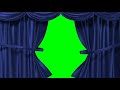 Curtain Green Screen Intro Blue Curtains Stage Cinema Curtain Opening Green Screen