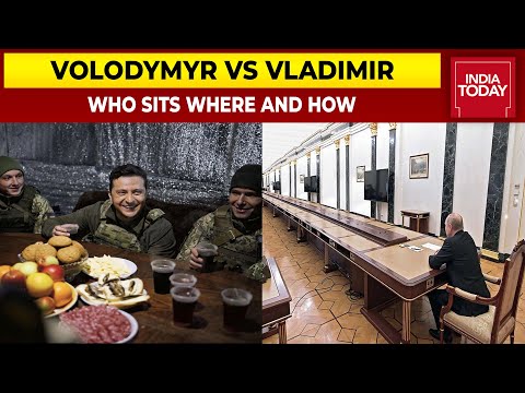 Putin&rsquo;s Seating Habits Draw Ridicule, Volodymyr Zelenskyy Seen Mingling With Ukrainian Forces
