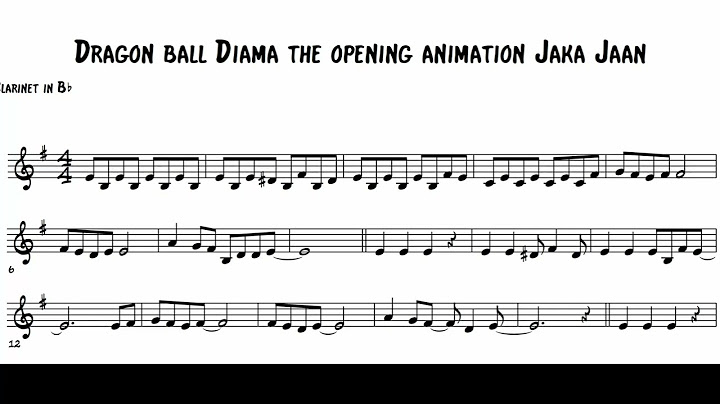 Dragon Ball DAIMA” The Opening animation Jaka Jaan   Clarinet in Bb
