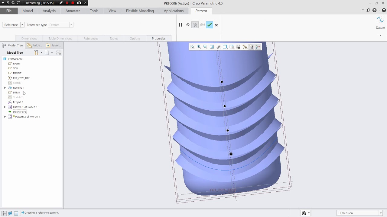 PTC Creo 4.0: Bottle using Surface Modeling | Zero Error | Industrial Desigining of Components