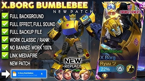 Script Skin X.borg Transformers - Bumblebee No Password | Full Effect & Voice | New Update