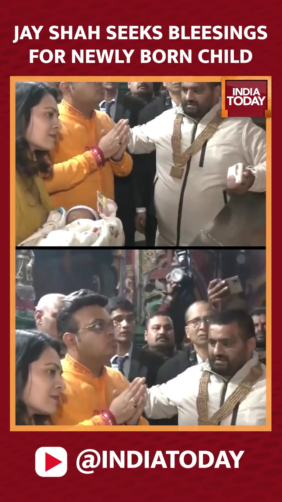 Jay Shah Seeks Bleesings For Newly Born Child In Prayagraj's Hanuman Garhi Temple | Maha Kumbh 2025
