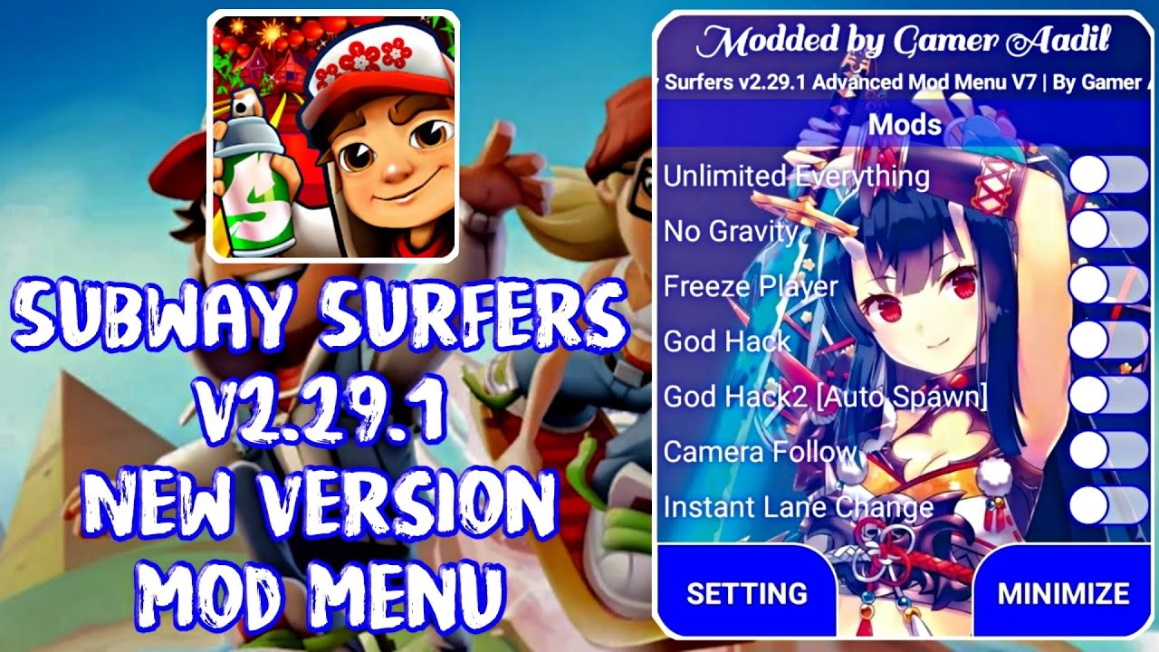 Subway Surfers v2.32.0 Advanced Mod Menu Apk V10 [God Hack,Speed