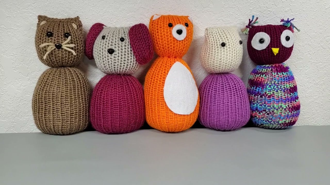 Snuggle Buddies on 22 peg Addi/Seam on Head Snuggle Buddies/Easy Stuffed Animal on Addi/Addi Express