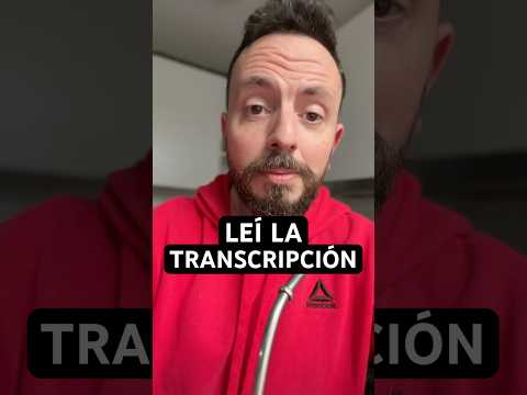 No escuché el audio pero leí la transcripción