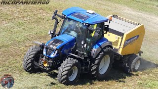 NUOVO NEW HOLLAND T5.140 DYNAMIC COMMAND + NEW HOLLAND BR150 | PRESSATURA FIENO 2K22 | ALMONTI