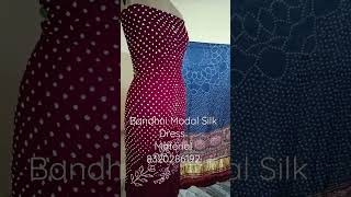 Modal silk Dress reels trending shorts instagram modalsilk bandhej online fashion ajrakh