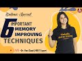 6 Important Memory Improving Techniques | Dr.Vani Sood | Vedantu Biotonic for NEET