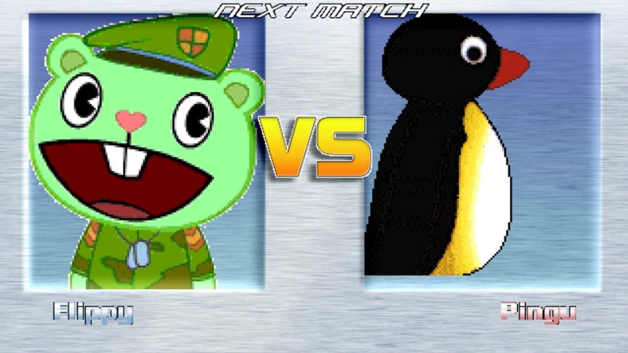 M.U.G.E.N BATTLES | Flippy vs Pingu | Happy Tree Friends vs Pingu - YouTube