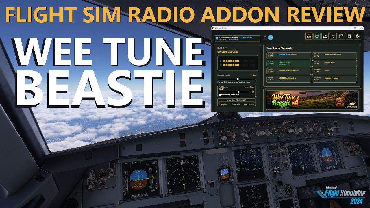 Wee Tune Beastie Review – LIVE Radio & Music Inside MSFS 2024!