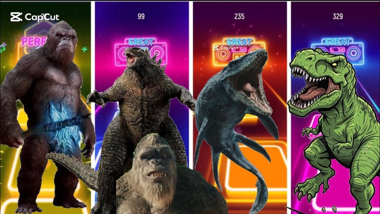 DescriptionJurassic🦖 Mosasaurus VS TheDinasaurVs The Tyranosaurus Vs TheMegalodon Coffin I TilesHop🦖