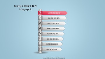 24.Create 8 Step ARROW SHAPE Infographic|Powerpoint Infographics|Graphic design|Free Template