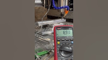 Current level as the spindle stalls. Cutting load ended up too high because the part pulled out.