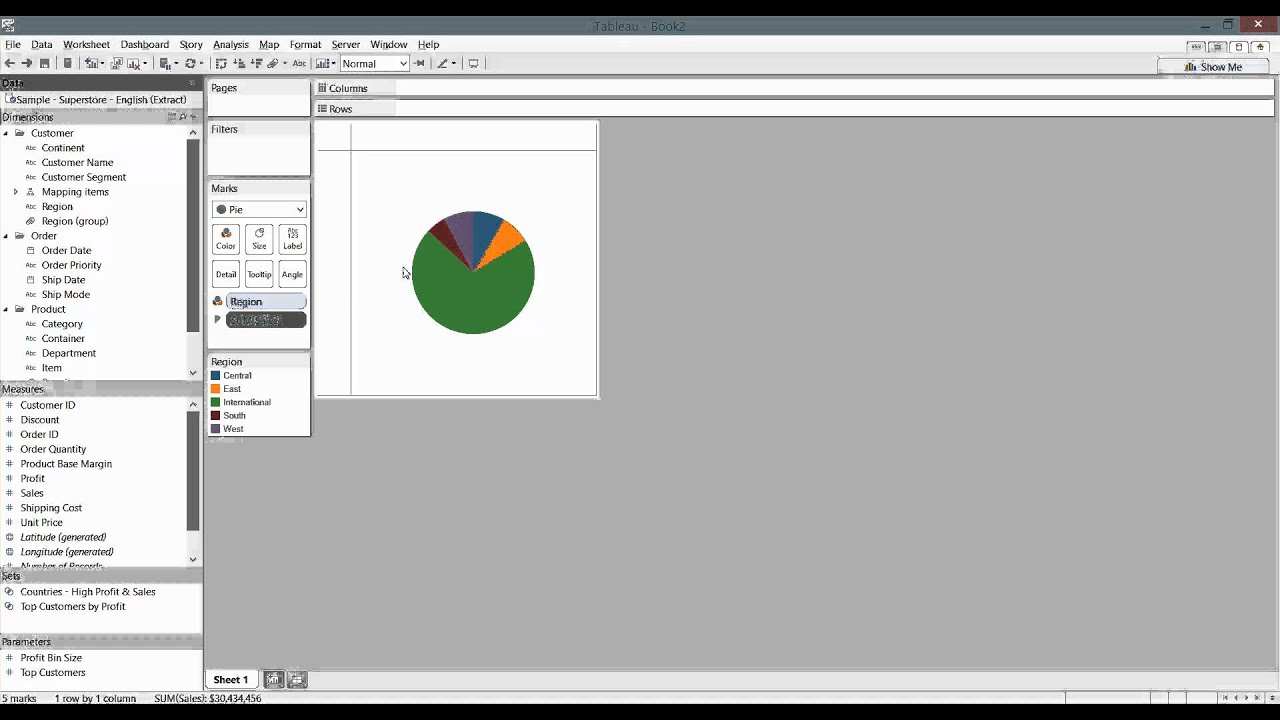 Tableau Pie Chart Legend