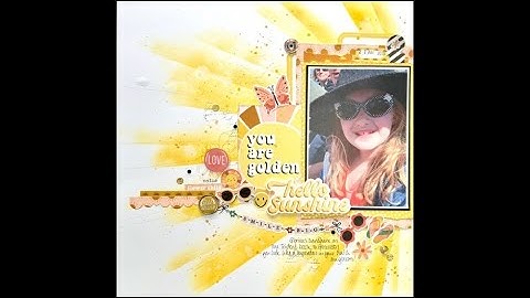 Scrapbook Process Video #501 using Simple Stories Boho Sunshine with a Mixed Media background