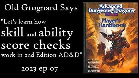 AD&D 2nd Edition: How Ability Score and Skill Checks Work