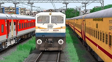 DANGEROUS PARALLEL OVERTAKE 2 RUNNING TRAINS | BUMPY RAILROAD | RAILWORKS SIMULATOR | NTG GAMING