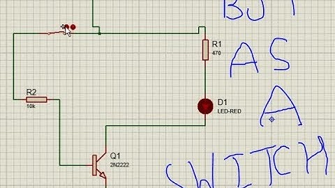 Transistor (BJT) as a switch full circuit simulation Proteus 8.0