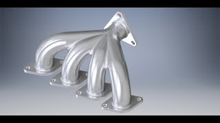 Inventor 2019 Tutorial 6 | Exhaust Manifold