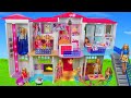 Barbie Dolls: Hello Dreamhouse Dollhouse w/ Kitchen, Bathroom & Bedroom Doll Toys Play for Kids