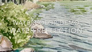 Watercolor demo - Water reflection how-to