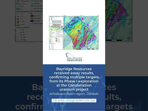 Bayridge Resources (CSE: BYRG) received assay results📍 Athabasca Basin region, Canada