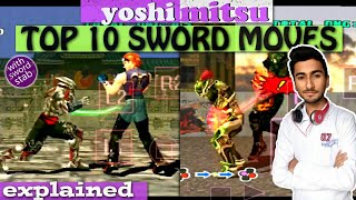 Top 10 sword moves of yoshimitsu, how to give sword stab | Hindi Tech Room